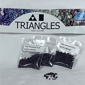 Toho Triangle Beads Matte Cabernet 3pk
